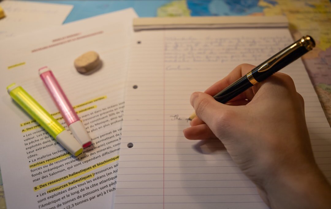 person writing notes