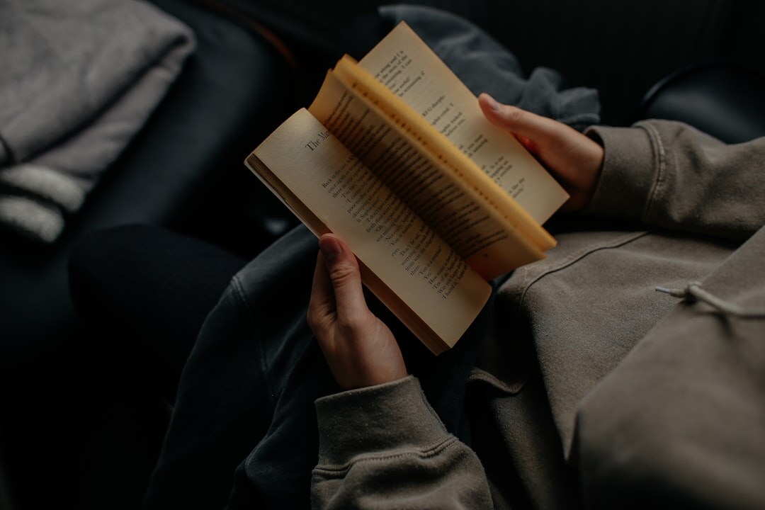 person reading book