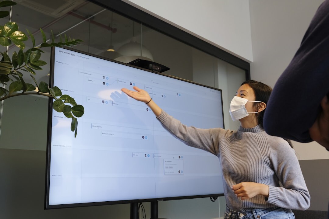 person giving presentation