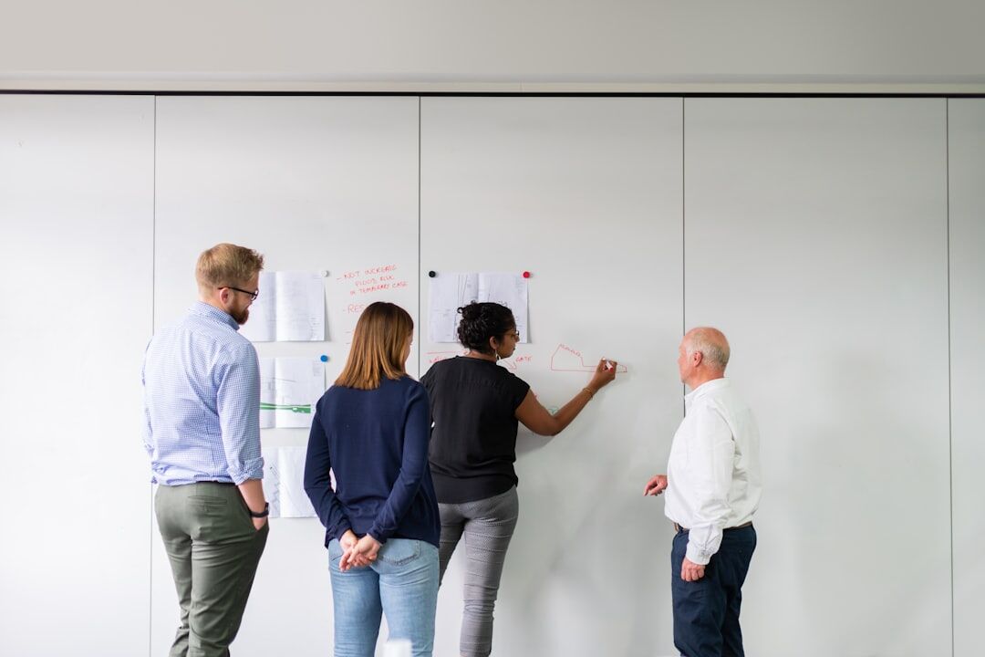 group discussion in office