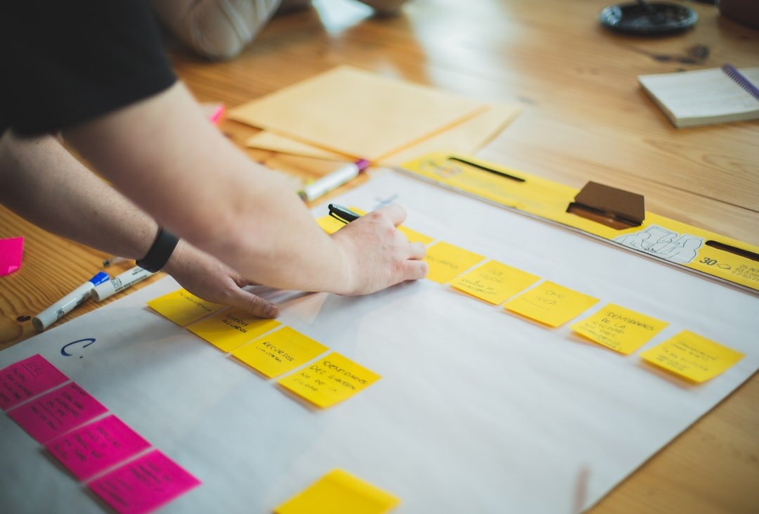 person setting goals on paper